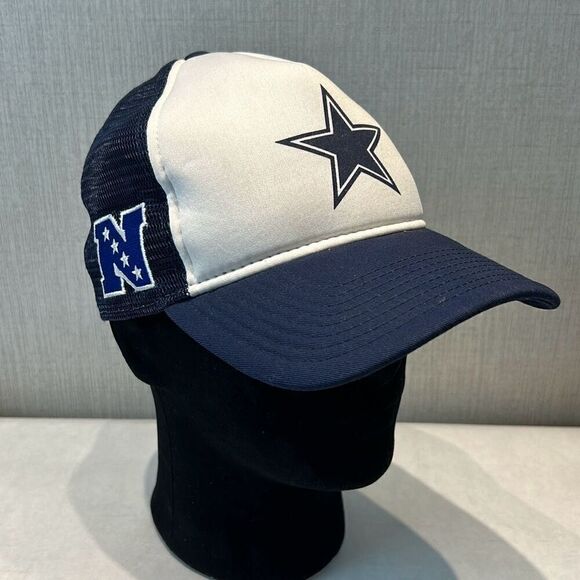 New Era Dallas Cowboys Trucker Hat Snapback Mesh NFL 9Forty White Navy Blue - Picture 1 of 10